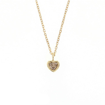 K18 YG ブラウンダイヤモンド ハート ネックレス