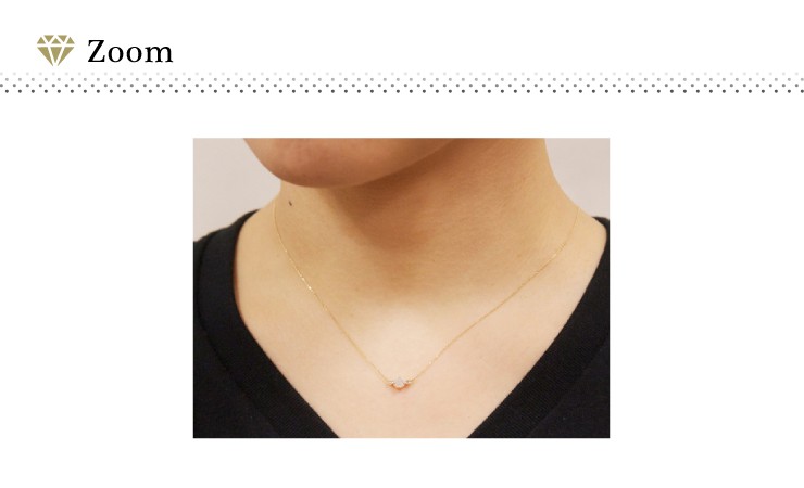 K10 YG オパール　ダイヤモンド　ネックレス