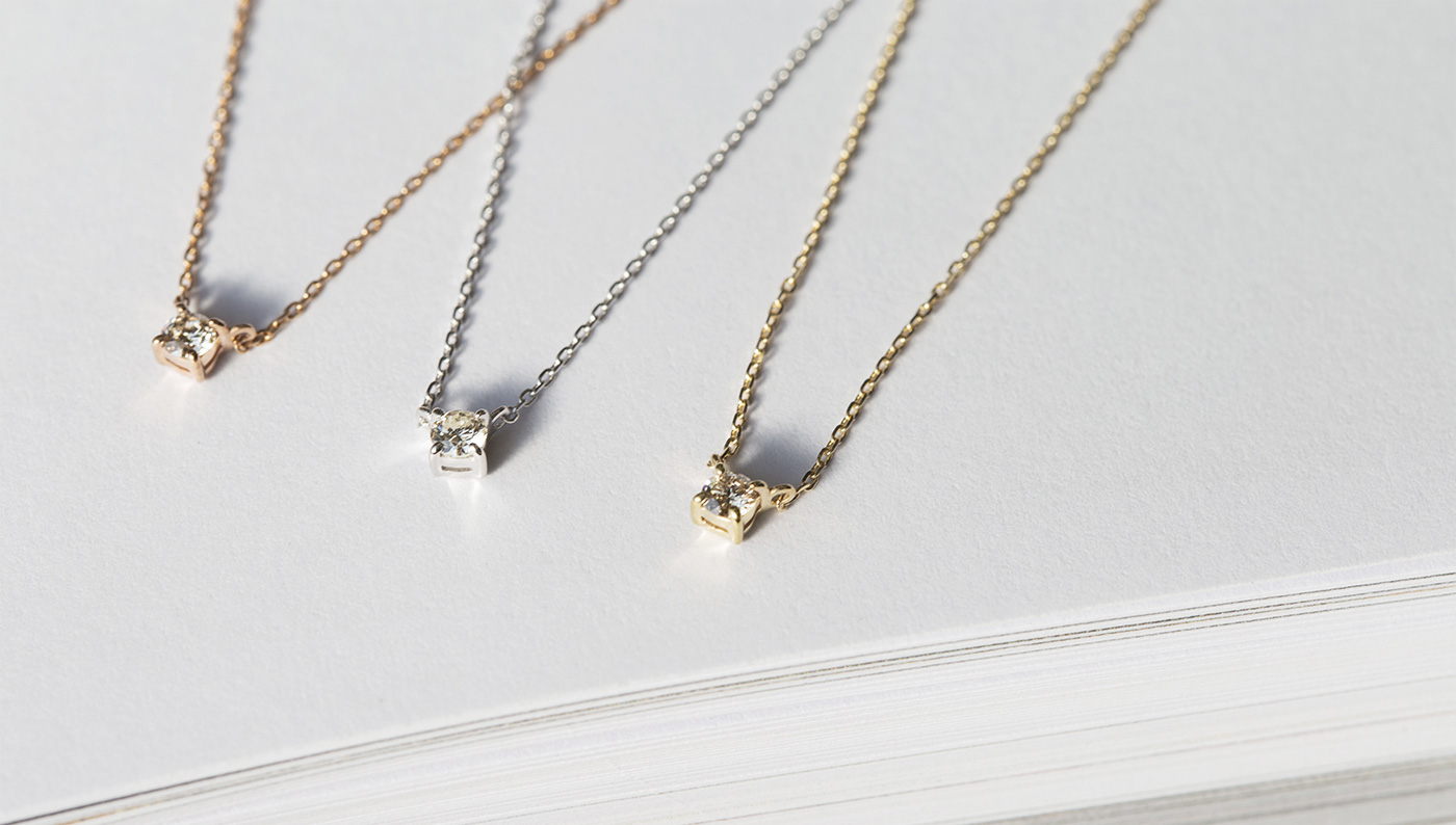 K10一粒ダイヤモンドネックレス