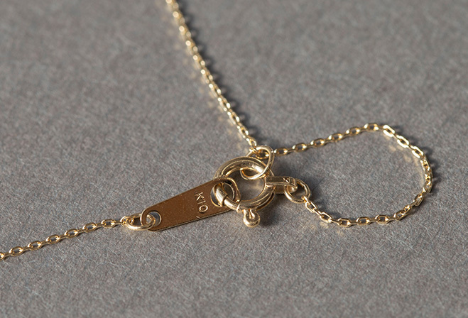 K10一粒ダイヤモンドネックレス