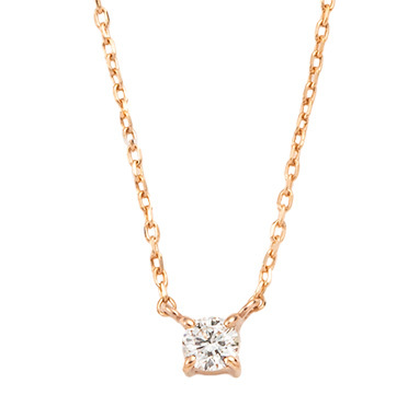 K10一粒ダイヤモンドネックレス