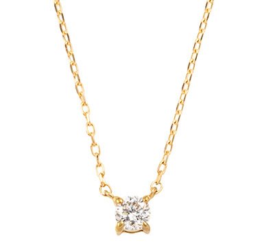 K10一粒ダイヤモンドネックレス