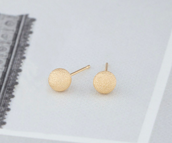 K18 YG ボール ピアス