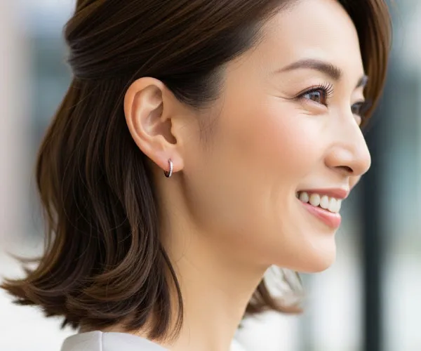 自分らしさを大切にする大人女性に似合う上品なピアススタイル