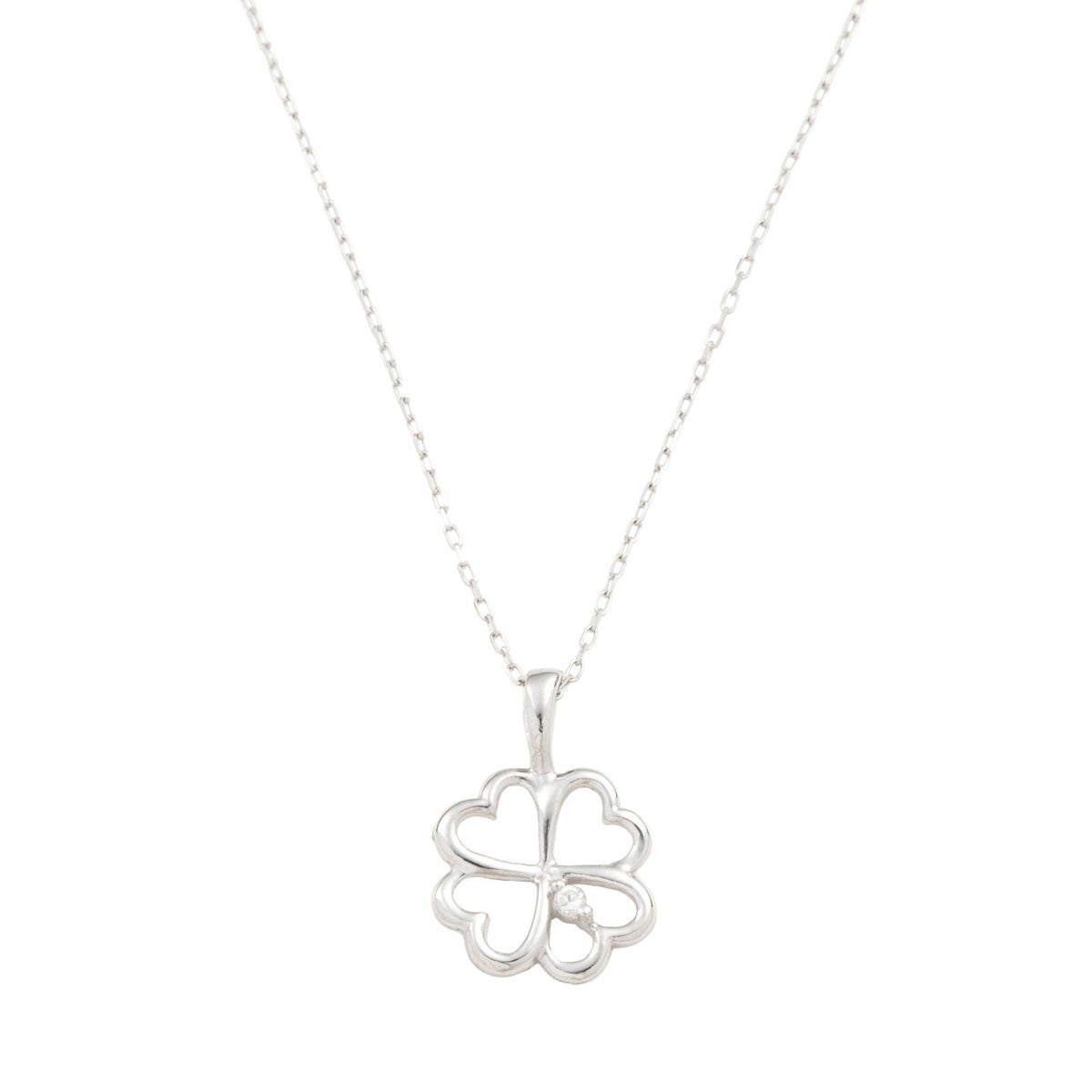 K10 PG YG WG ダイヤモンド クローバー ネックレス