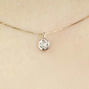 K10 PG YG WG 一粒 ダイヤモンド ネックレス 無段階調節スライドアジャスター