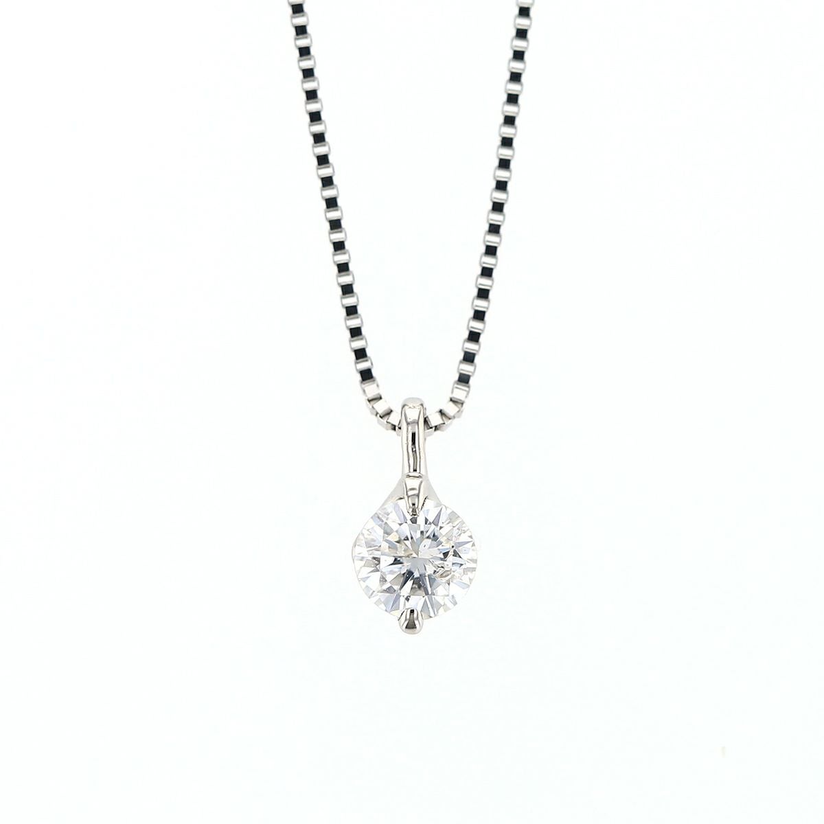 鑑定書付 プラチナ 0.2ct ダイヤモンド ネックレス PT900 PT850