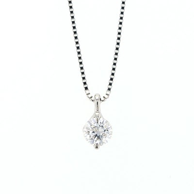 鑑定書付】プラチナ ダイヤモンド ネックレス 0.2ct 一粒 PT900 PT850 