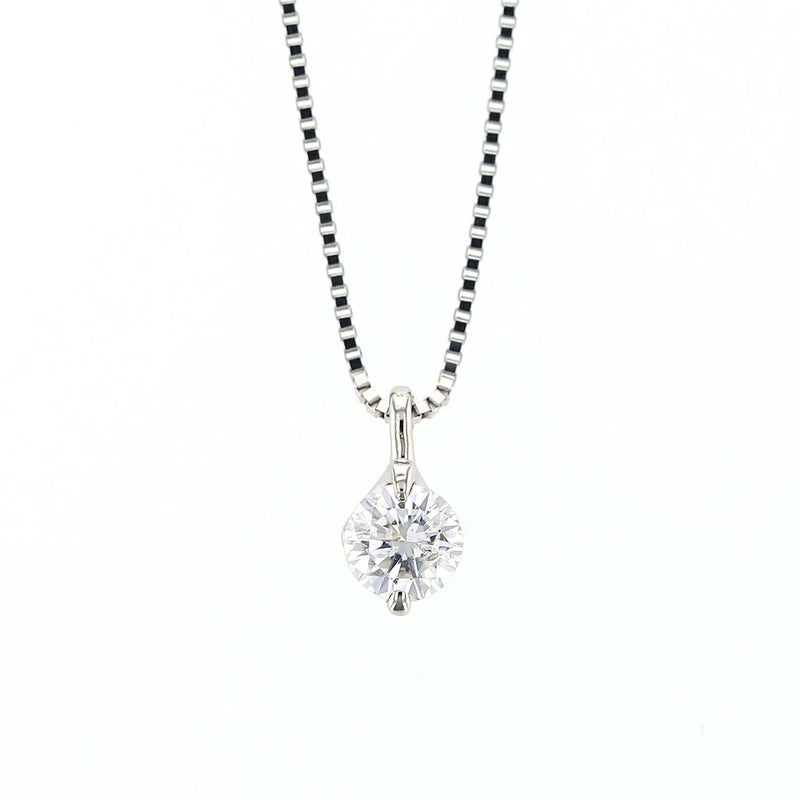 鑑定書付 プラチナ 0.2ct ダイヤモンド ネックレス PT900 PT850