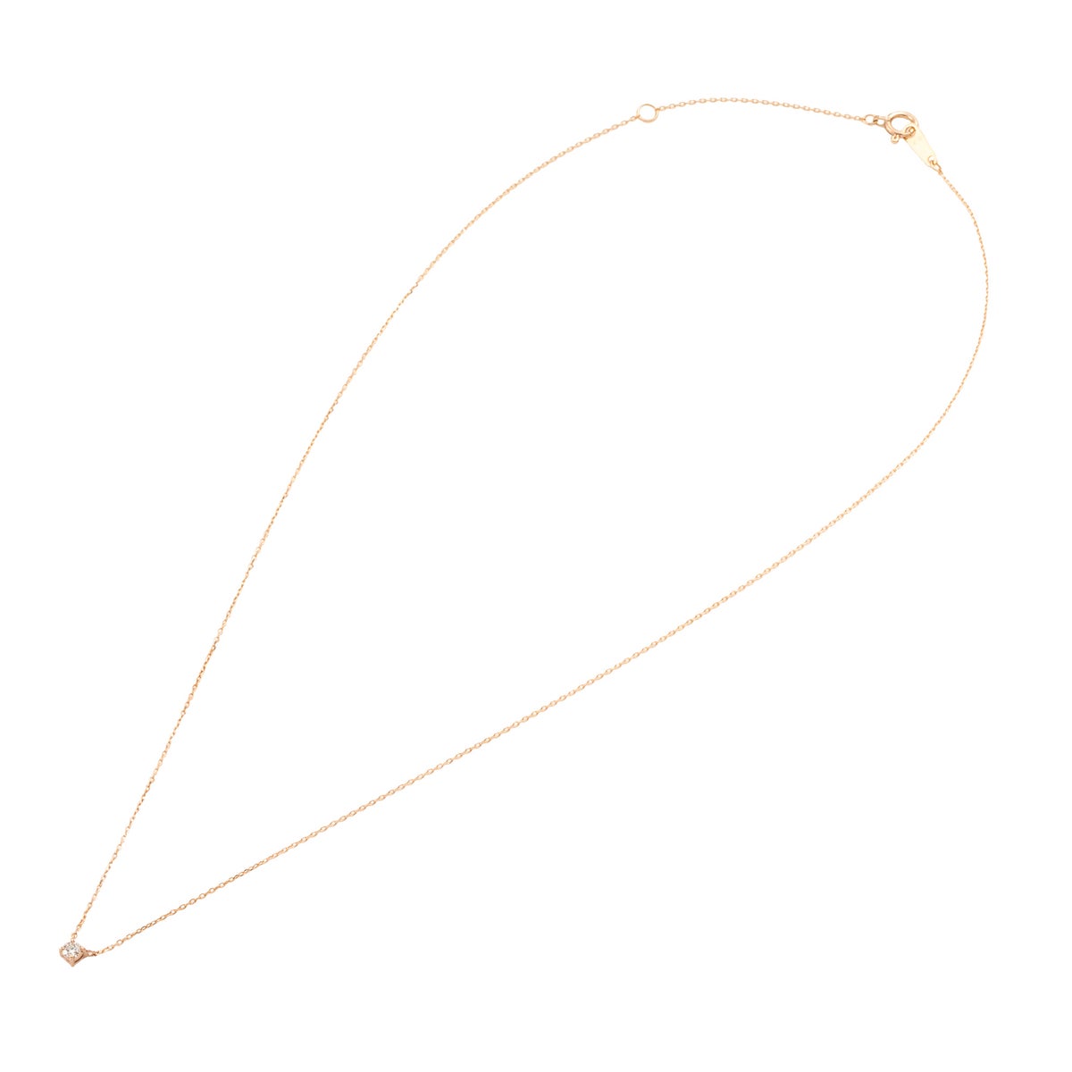 K10 PG YG WG 一粒 ダイヤモンド ネックレス