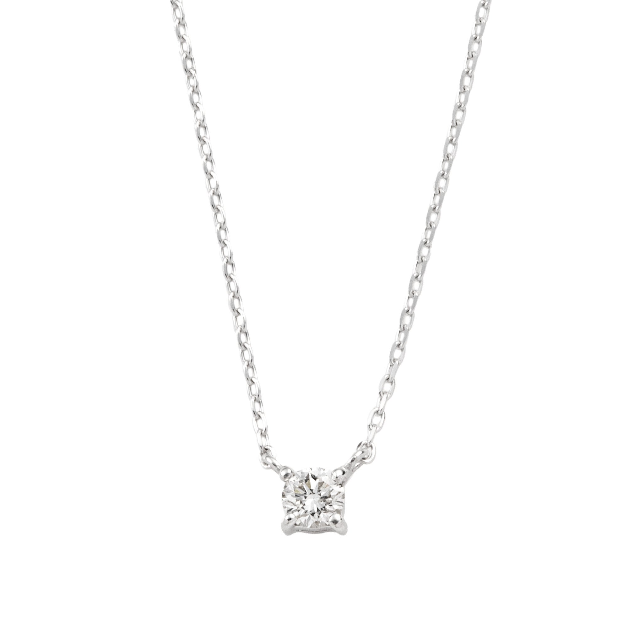 K10 PG YG WG 一粒 ダイヤモンド ネックレス ピンクゴールド イエロー