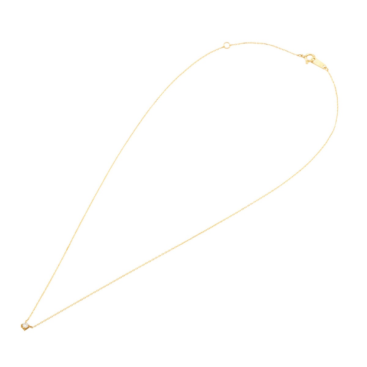 K10 PG YG WG 一粒 ダイヤモンド ネックレス