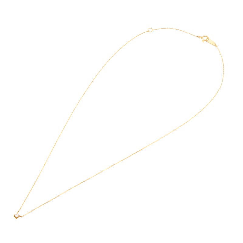 K10 PG YG WG 一粒 ダイヤモンド ネックレス