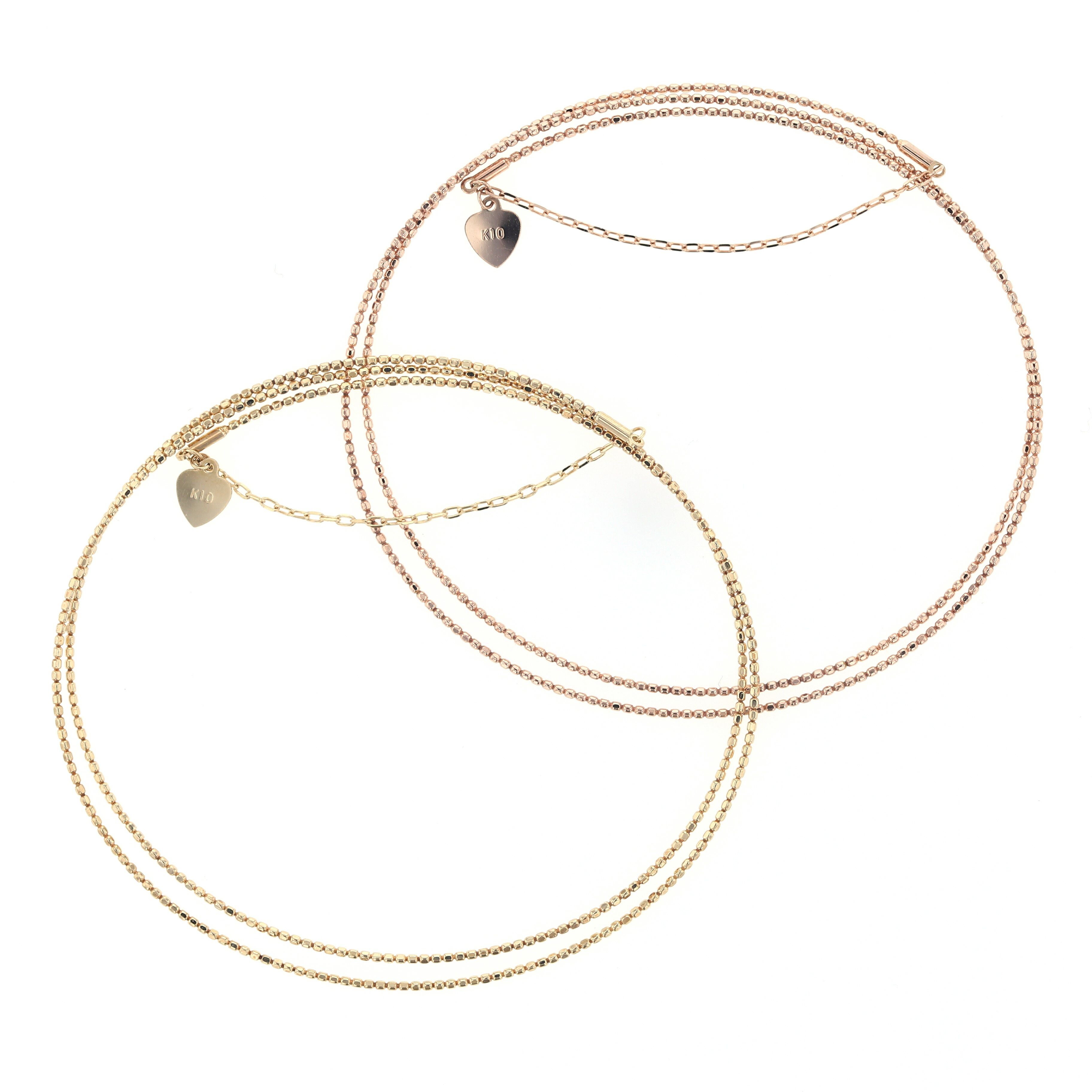 K10 PG YG 形状記憶 2連ブレスレット | IKEDAジュエリーオンライン