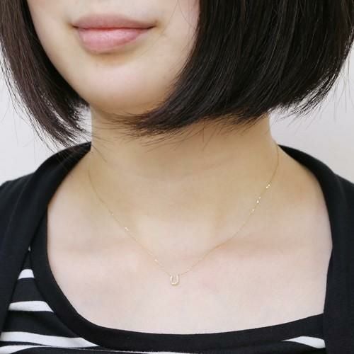 K10 ダイヤモンド　馬蹄ネックレス  ホースシュー✨ K10 PG WG YG 馬蹄 ホースシュー ダイヤモンド ネックレス | IKEDA