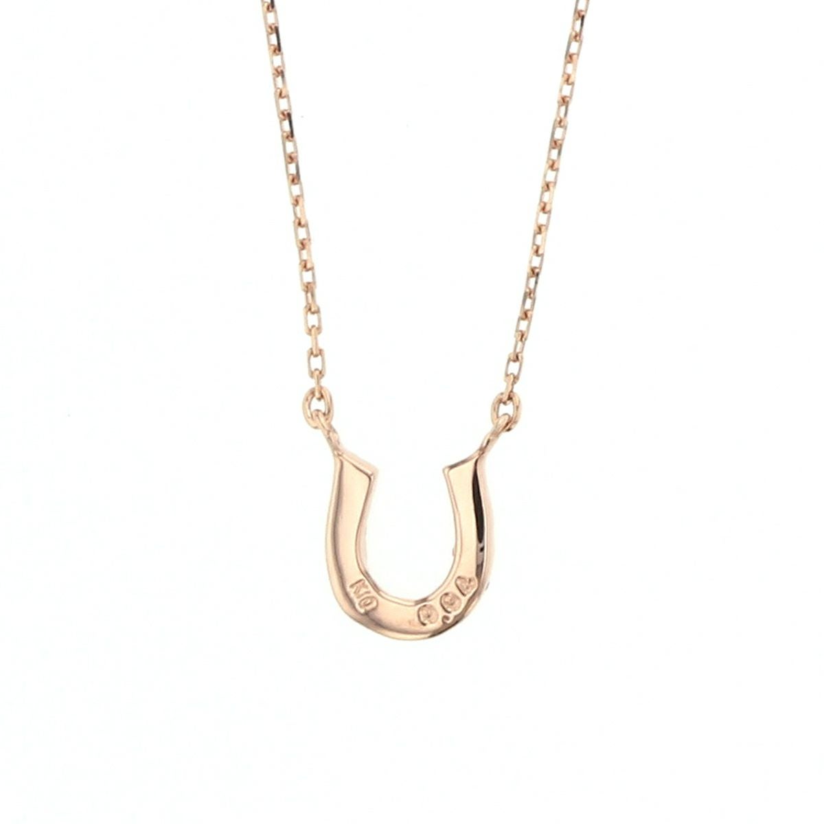 K10 PG YG WG 馬蹄 ホースシュー ダイヤモンド ネックレス | IKEDA