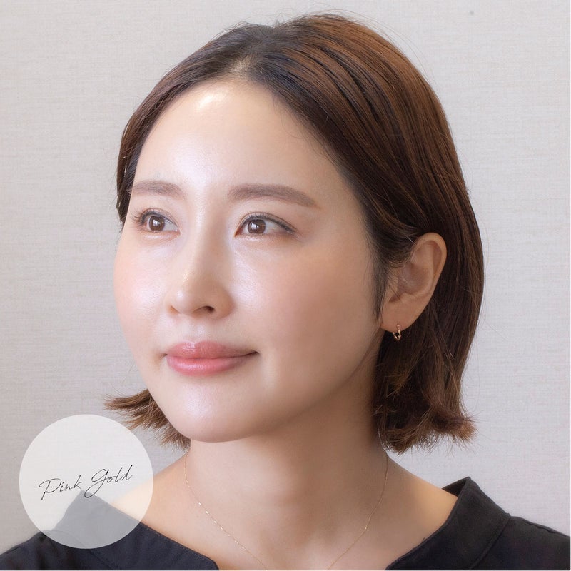 K10 PG フープピアス ひねり ピアス ピンクゴールド