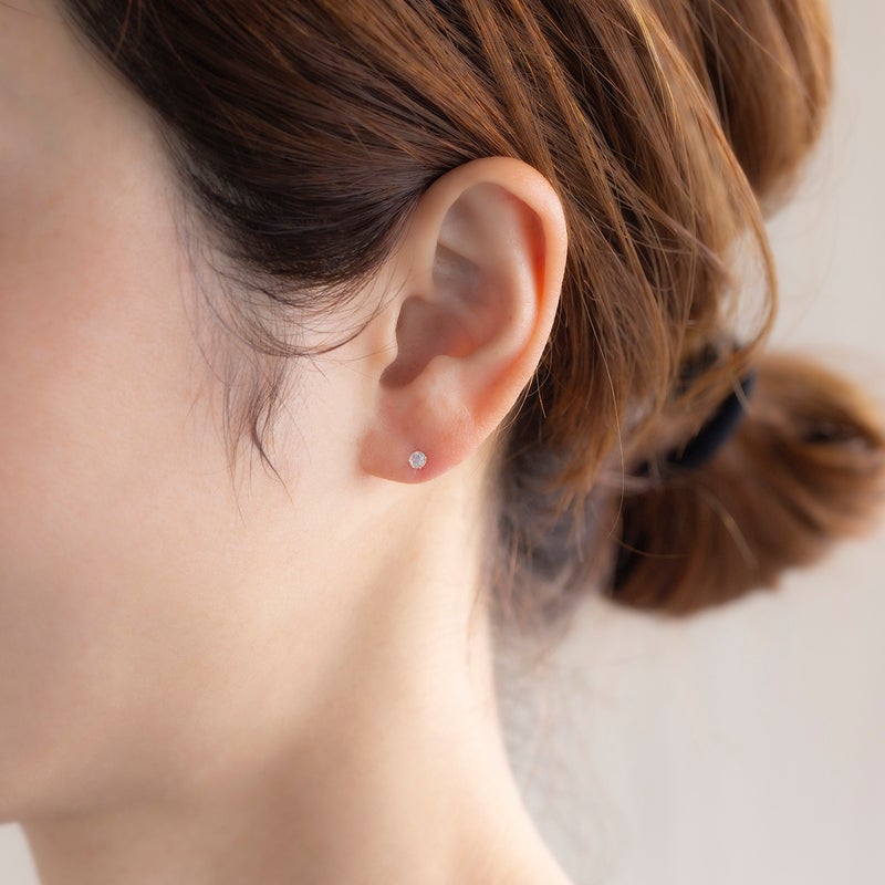 K18 PG ブルームーンストーン ピアス