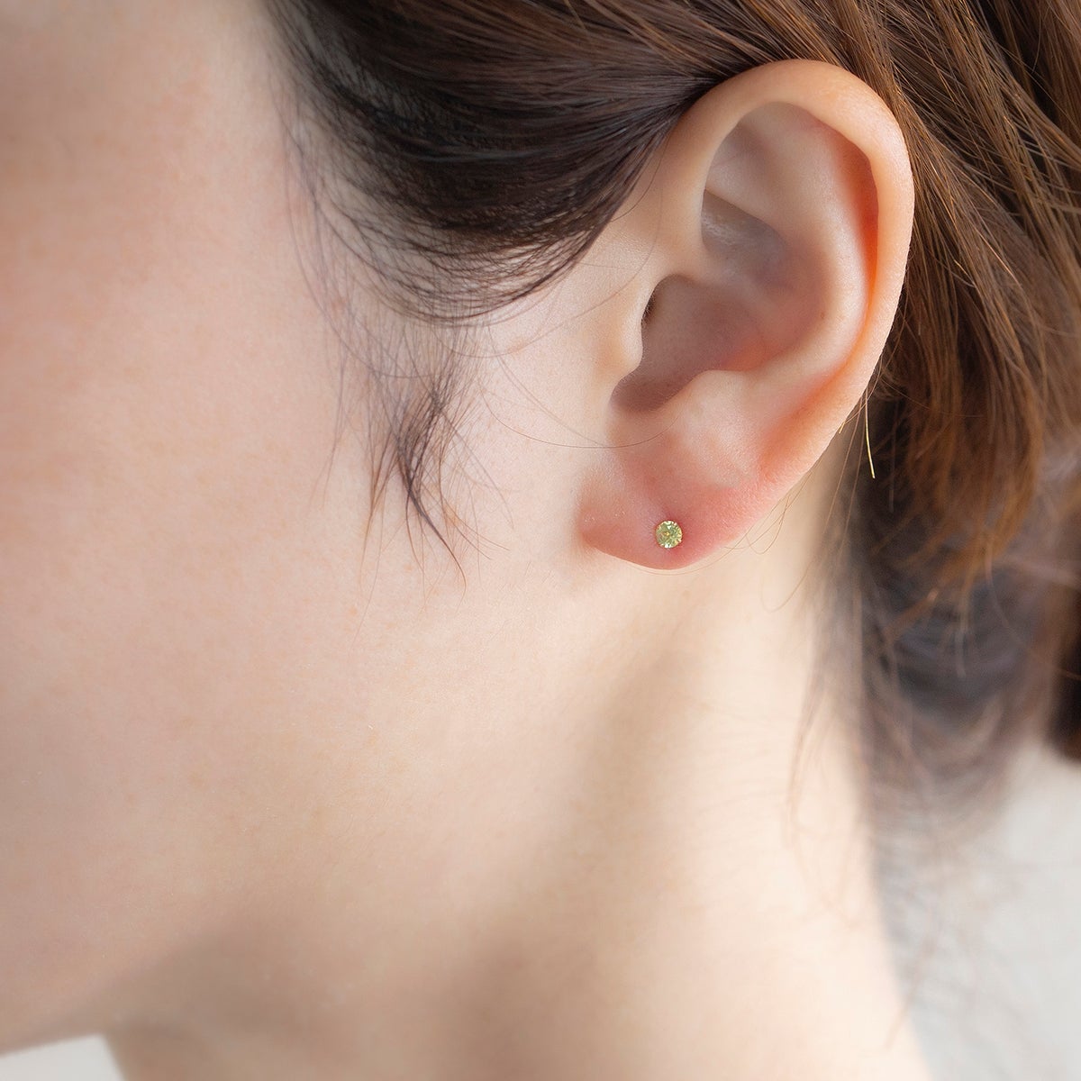 K18 PG ペリドット ピアス