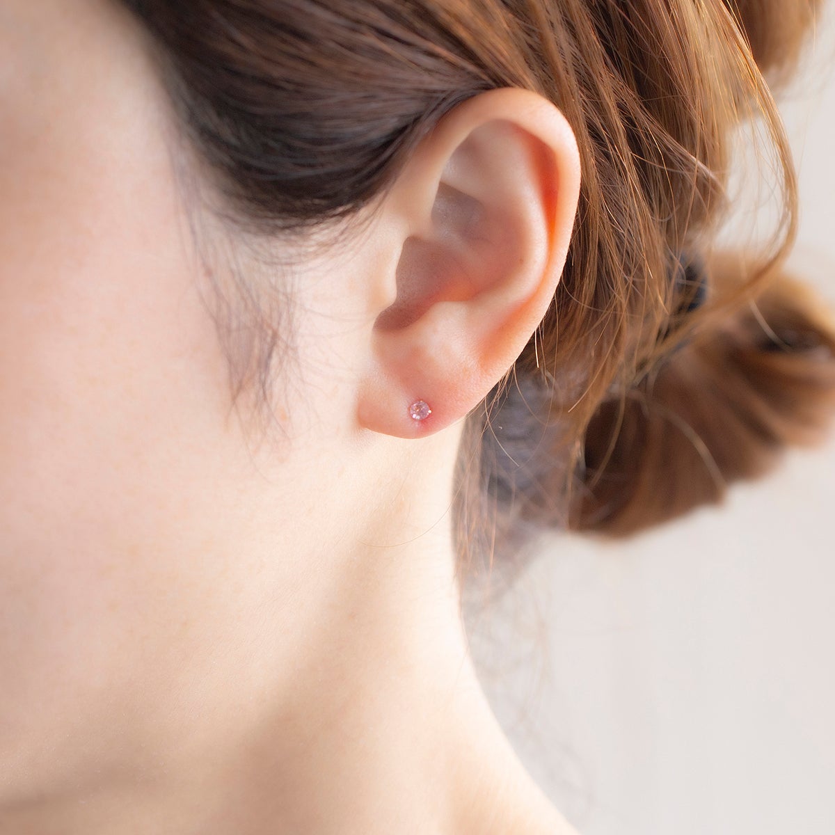 K18 PG ピンクトルマリン ピアス