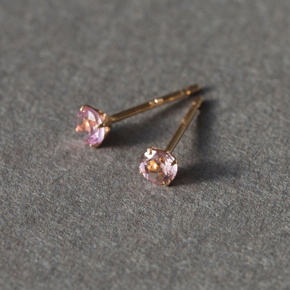 K18 PG ピンクトルマリン ピアス