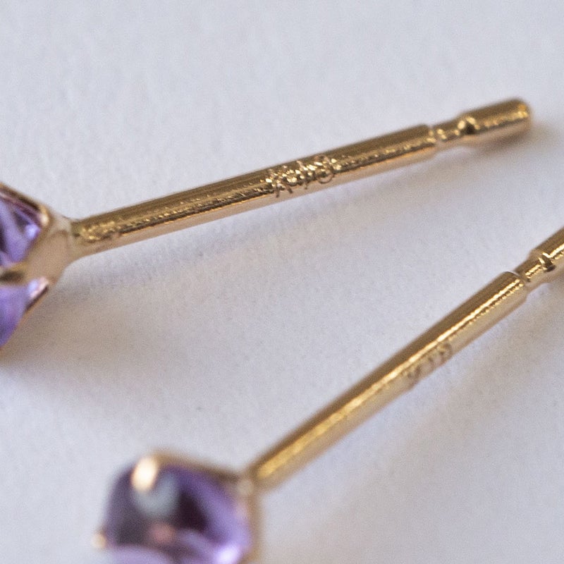 K18 PG アメジスト ピアス