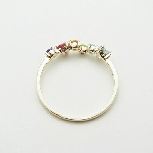 K10 ピンクゴールド イエローゴールド ホワイトゴールド ホワイトトパーズ マルチカラー リング