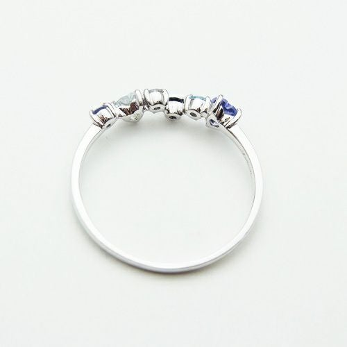 K10 ピンクゴールド イエローゴールド ホワイトゴールド ホワイトトパーズ マルチカラー リング