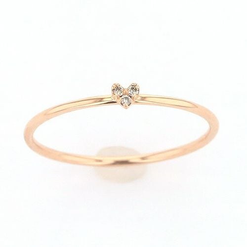 K10 PG ダイヤモンド ハート モチーフ リング