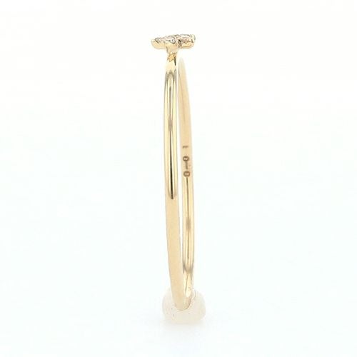 K10 YG ダイヤモンド スター モチーフ リング