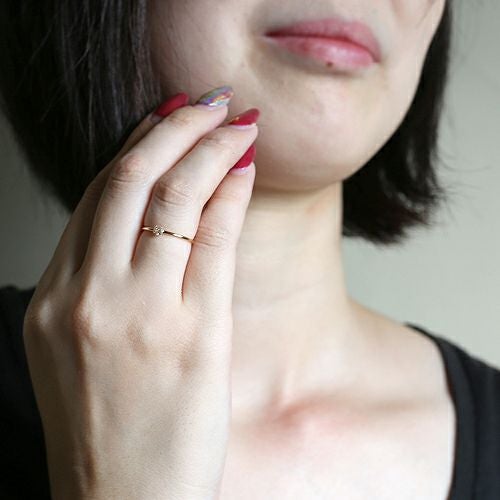 K10 YG ダイヤモンド 馬蹄 ホースシュー リング 指輪 | IKEDA