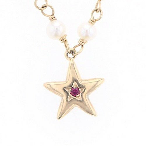 レアリゼ ベル（belle） K10 YG ダイヤモンド ルビー 淡水パール リバーシブル ブレスレット