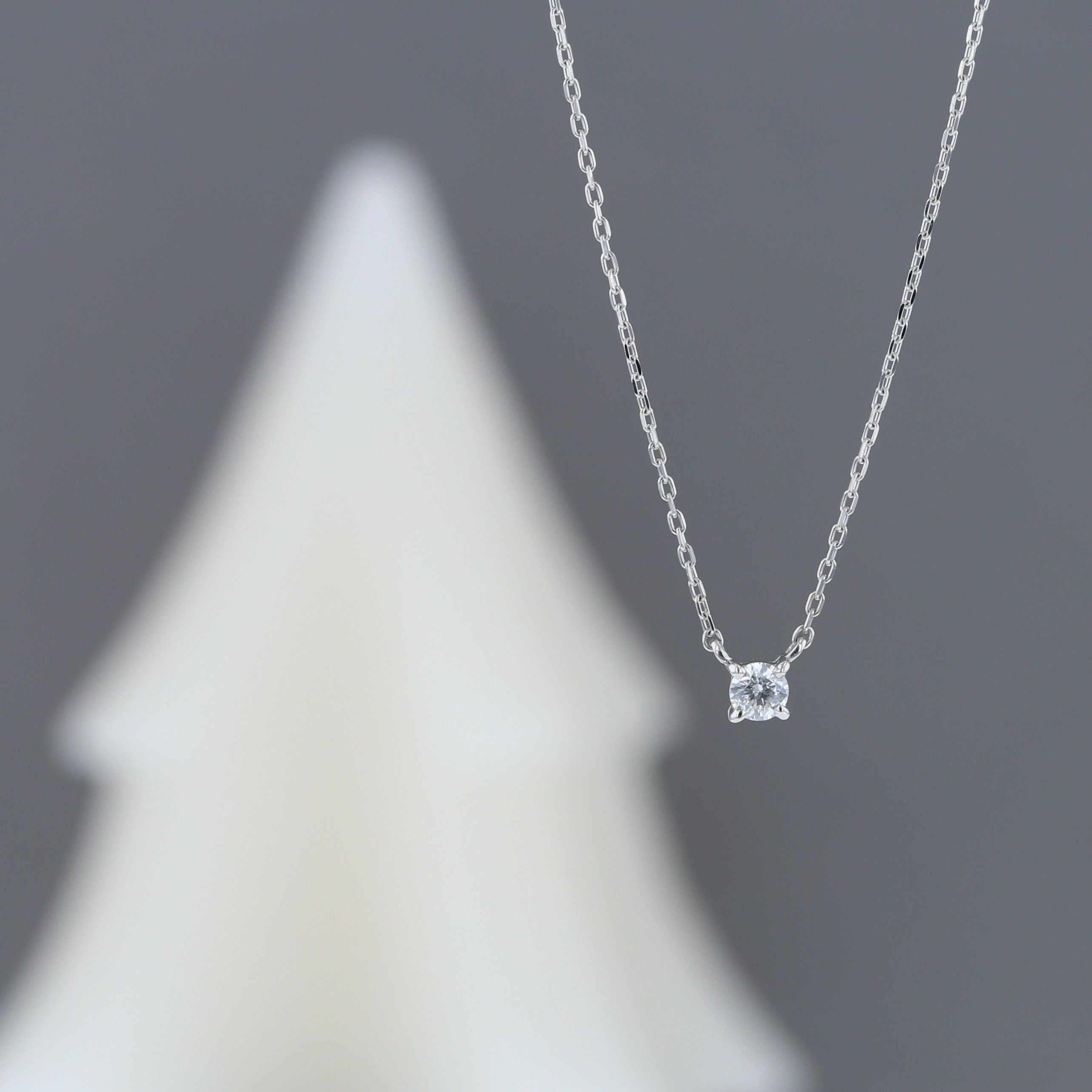 鑑定書付 【H/SI-2/Excellent】プラチナ 一粒 ダイヤモンド ネックレス