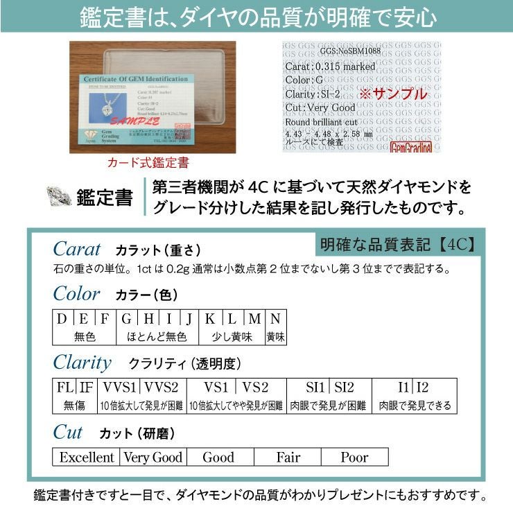 鑑定書付 K18 ピンクゴールド ダイヤモンド 一粒 ネックレス