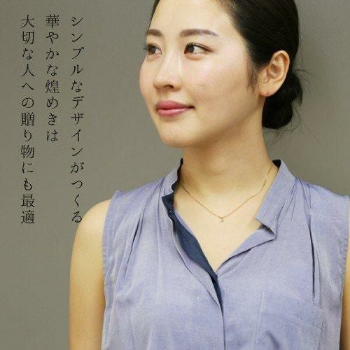 鑑定書付 K18 PG/YG 一粒 ダイヤモンド ネックレス | IKEDAジュエリー