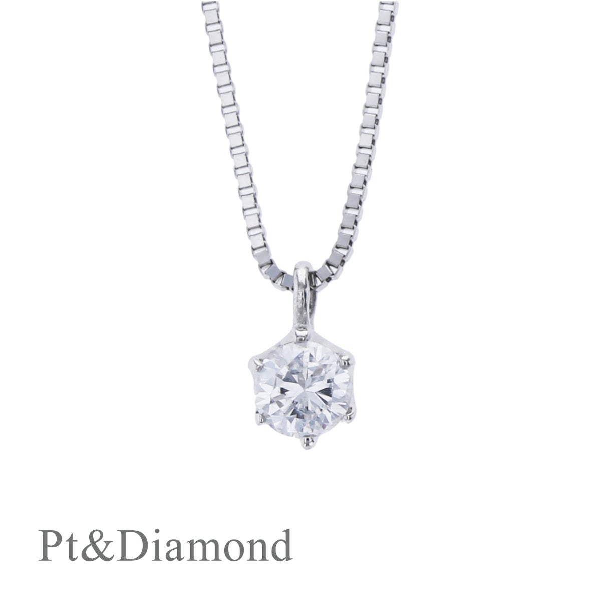 鑑定書付 0.1ct プラチナ ダイヤモンド ネックレス プラチナ900 プラチナ850