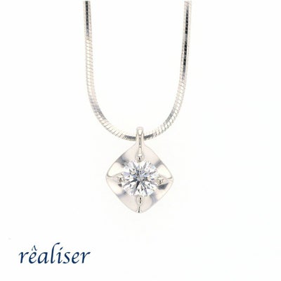 0.3ct】鑑定書付 プラチナ 一粒ダイヤモンド ネックレス | IKEDA 