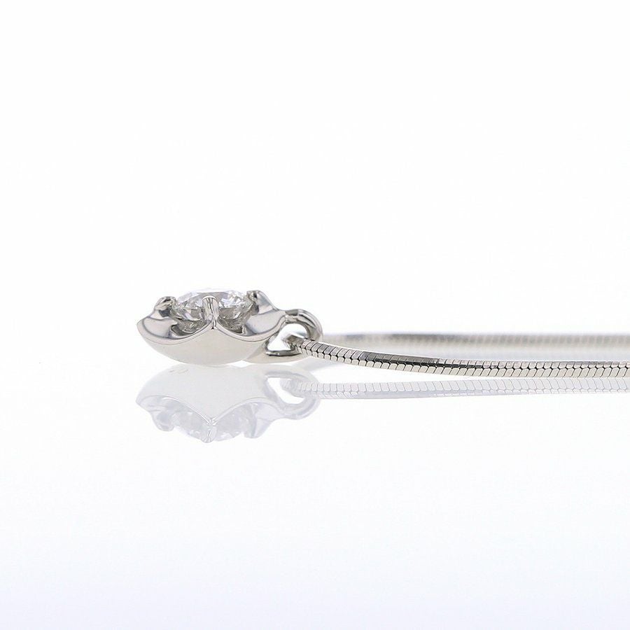 レアリゼ 鑑定書付 0.14ct プラチナ 一粒ダイヤモンド ネックレス