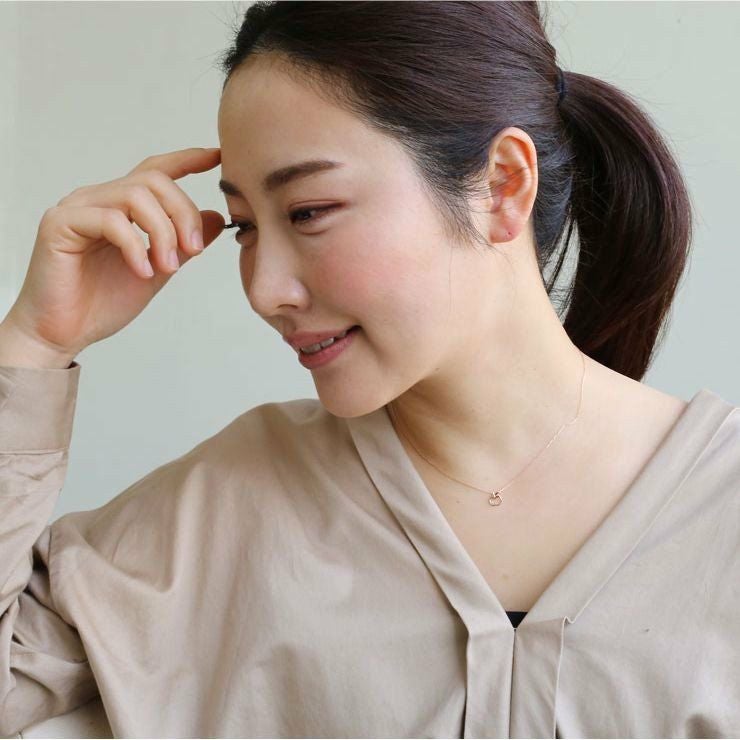 K10 PG/YG/WG ダイヤモンド ネックレス リンゴ | IKEDAジュエリー