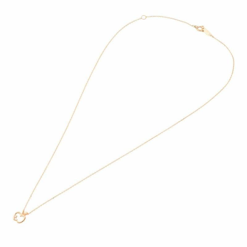 K10 PG/YG/WG ダイヤモンド アップル モチーフ ネックレス