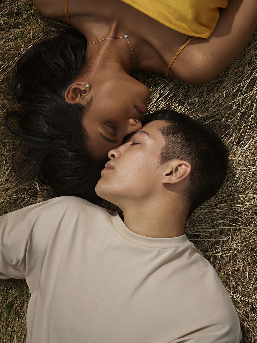 フローラル ヘイロー ソリティア ペンダント K18ピンクゴールド