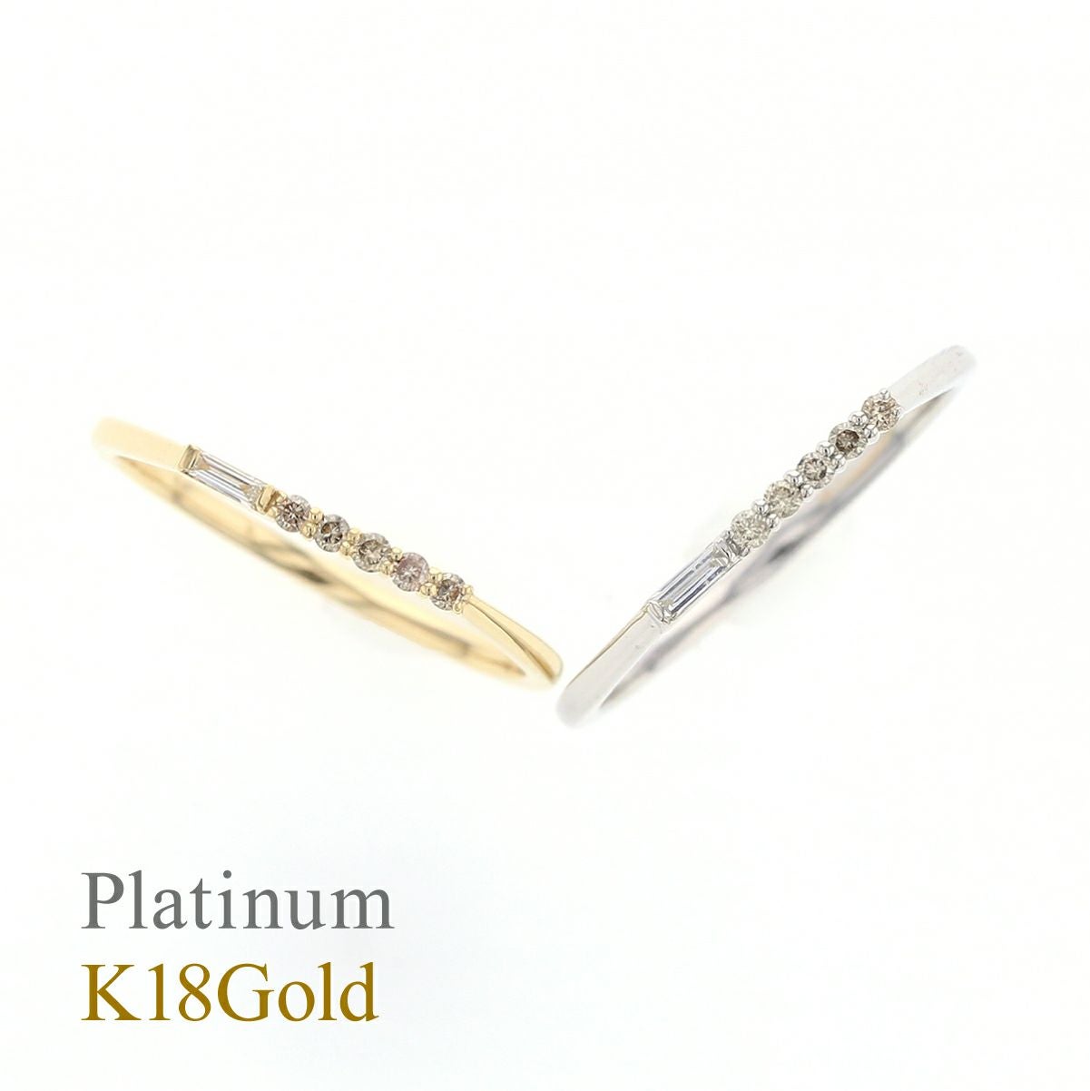 K18 YG/プラチナ ピンキーリング イエローゴールド Pt950 | IKEDA