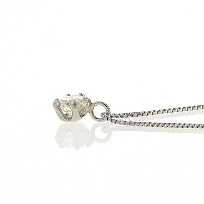 【鑑定書付】プラチナ ダイヤモンド ネックレス 0.2ct 一粒 PT900 PT850 PT