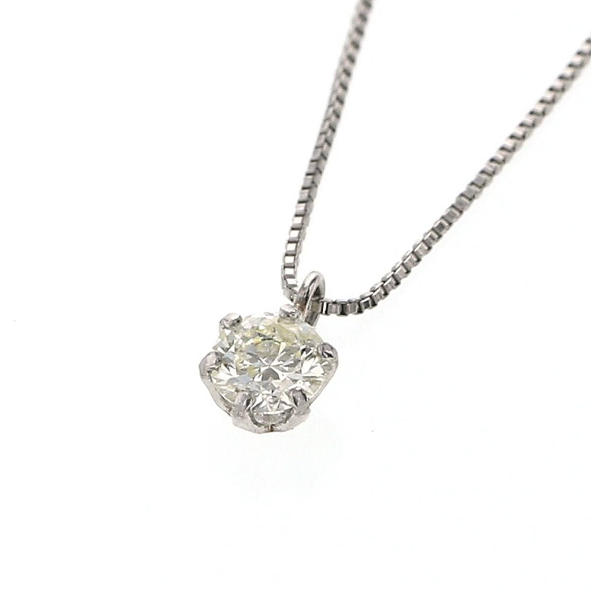 鑑定書付】プラチナ ダイヤモンド ネックレス 0.2ct 一粒 PT900 PT850