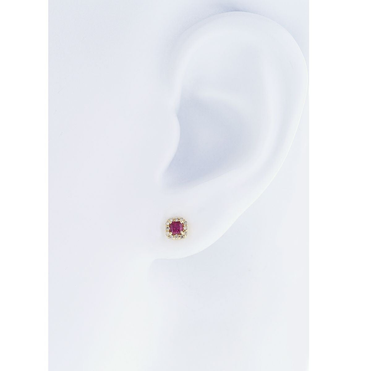 ピアス ルビー ダイヤモンド K18 レディース 誕生石 7月 誕生日 18金
