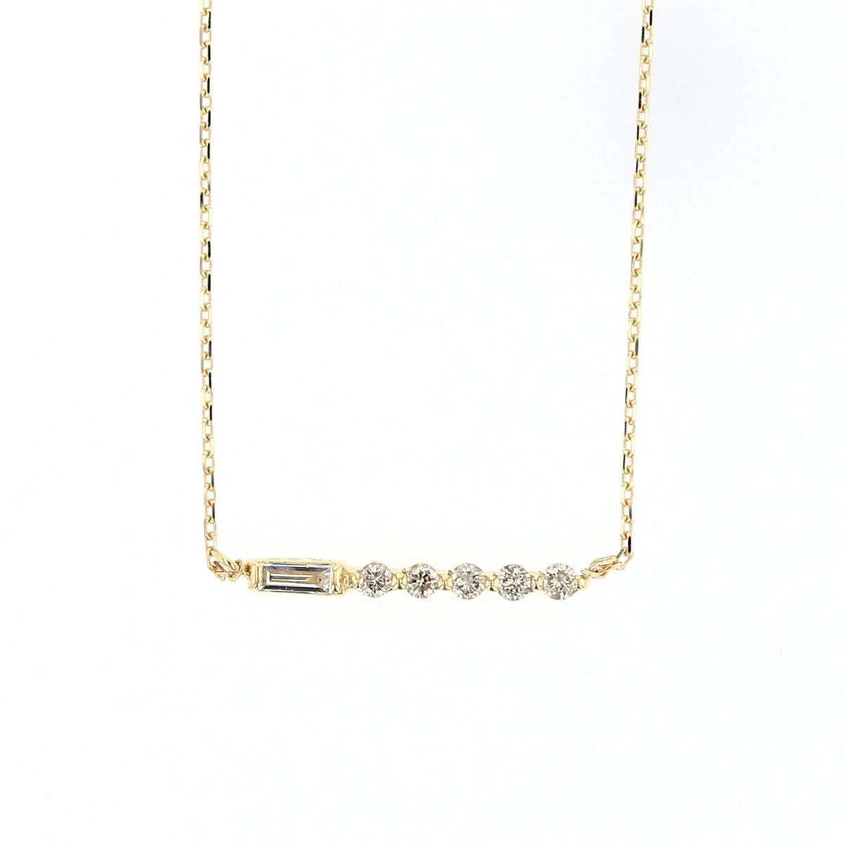 ネックレス ダイヤモンド プラチナ K18 YG