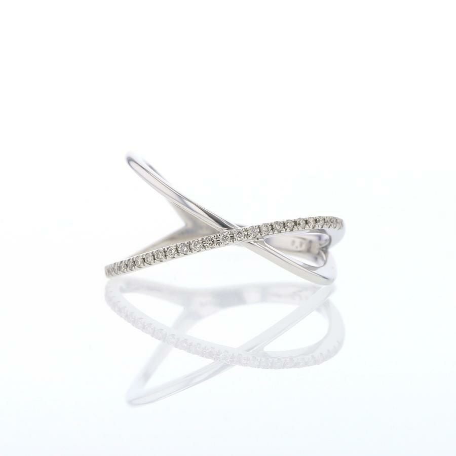 リング ダイヤモンド クロス K18 YG/プラチナ950 イエローゴールド PT950