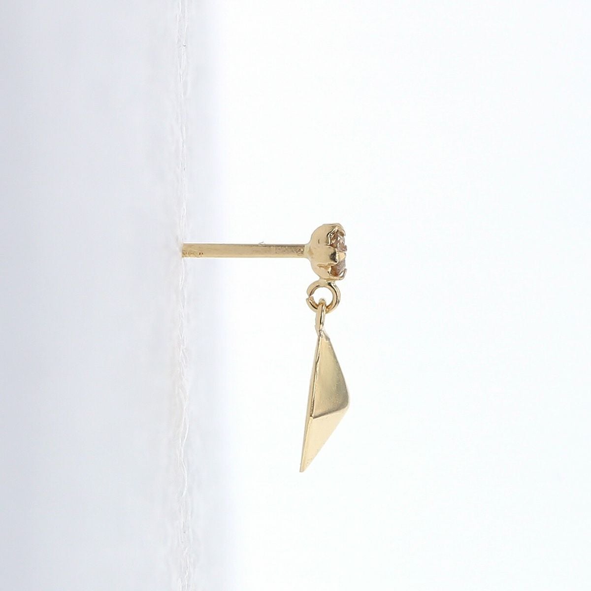 PT/K18 YG ダイヤモンド ピアス スクエア