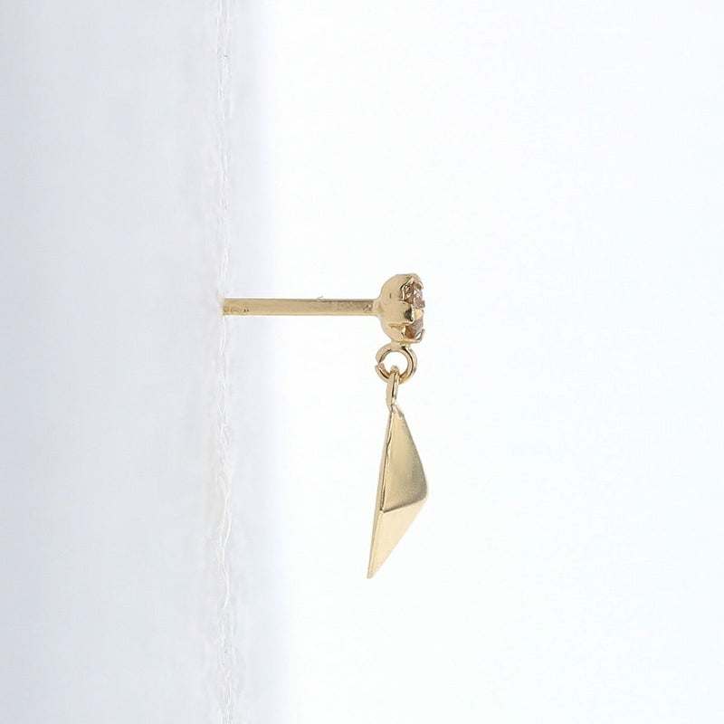 PT/K18 YG ダイヤモンド ピアス スクエア