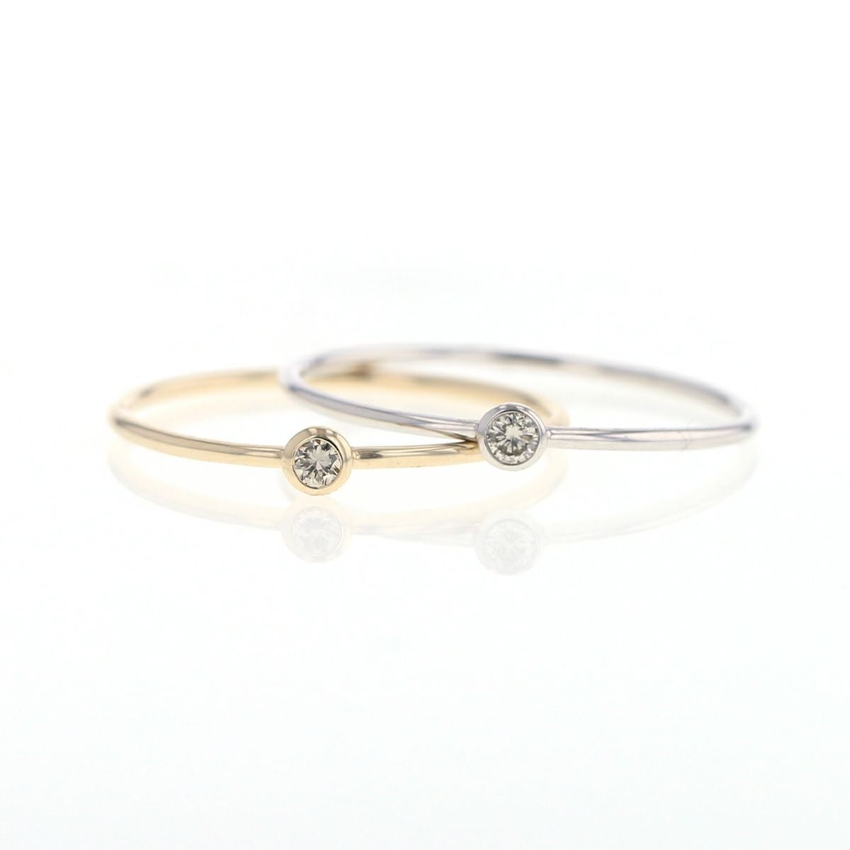 K10 YG/WG ダイヤモンド リング | IKEDAジュエリーオンライン